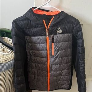 Gerry Kids Puffer Jacket - Black and Orange